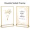 6Pack 5 x 7 Clear Acrylic Wedding Table Number Holder Stands with Gold Borders, Double Sided Picture Frames Sign for Restaurant Menu Recipe Cards Photo Display